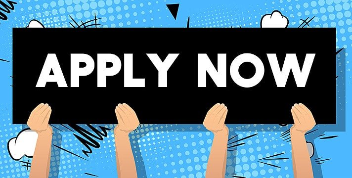 Pngtree Hands Holding Banner With Apply Now Text Poster Image 1557577